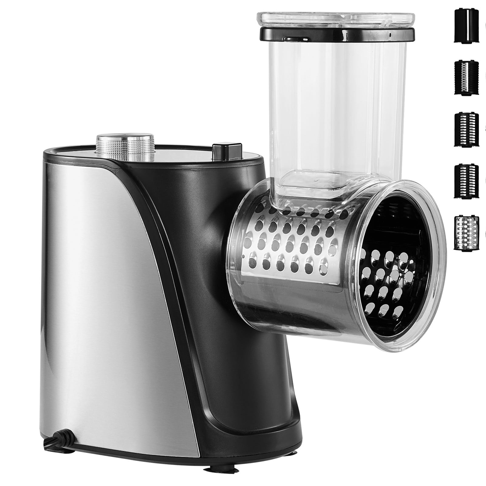 KFFKFF 250W Electric Cheese Grater Salad Shooter Vegetable Maker Slicer