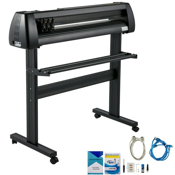 KFFKFF 28-Inch Vinyl Cutter with Floor Stand Vinly Plotter Tool Kit SignMaster