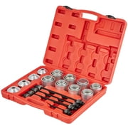 SKYSHALO 28PCS Pull and Press Sleeve Kit, 45 # Steel Removal Installation Bushes Bearings Tool Kit, Bush Removal Insertion Sleeve Tool Set Works on Most Cars and LCV, HGV Engines