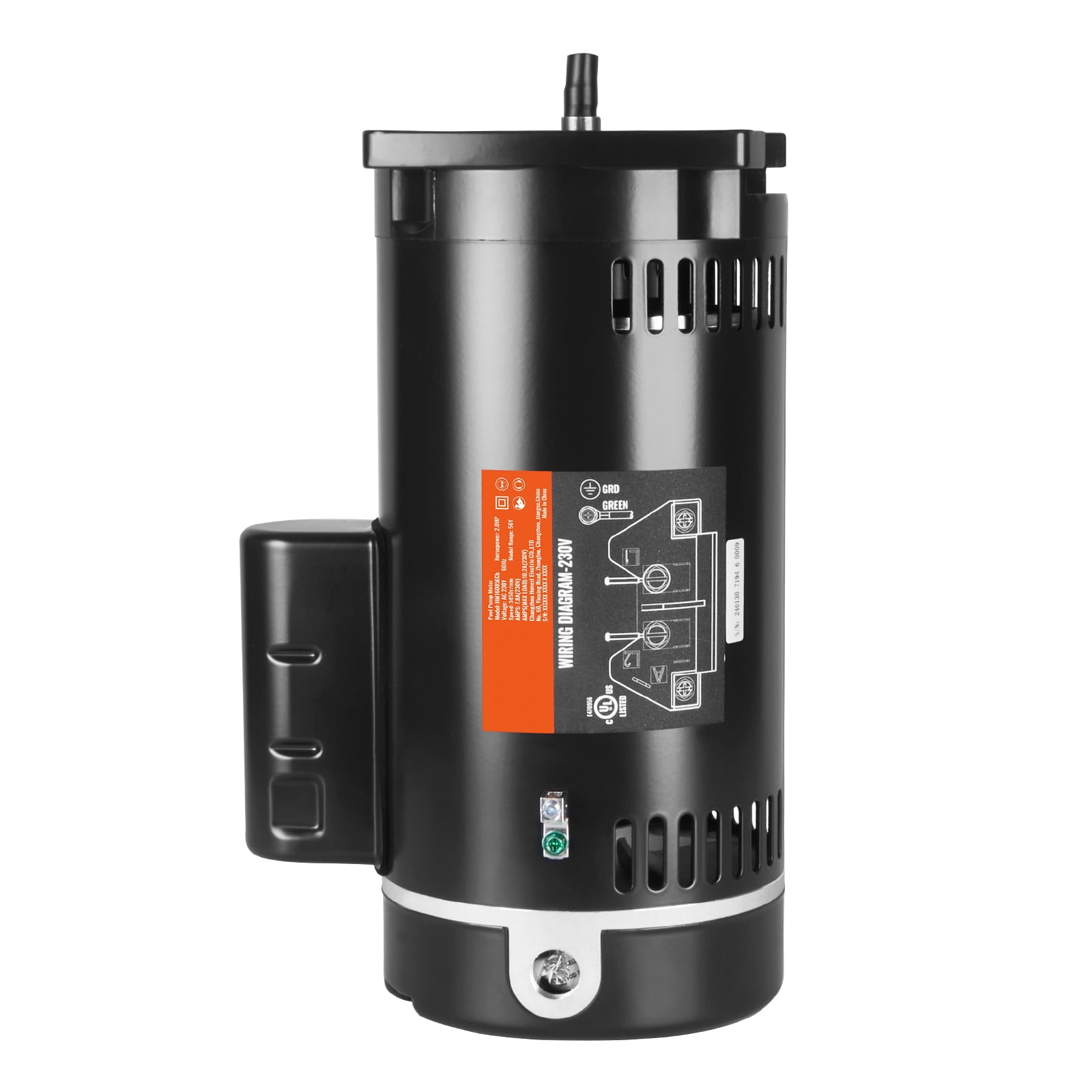 KFFKFF 2HP 230V Pool Pump Motor 60Hz 7.8Amps 56Y Capacitor 3450RPM 50F/250V
