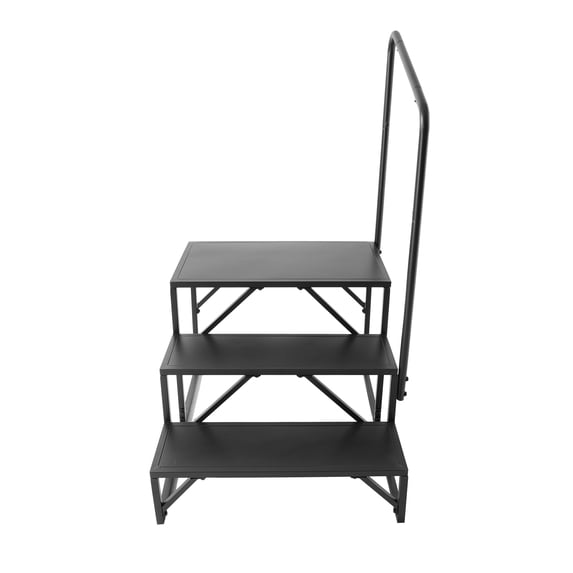 KFFKFF 3 Step RV Ladder 440 lb RV Step Railing Carbon Steel RV Trailer Camper