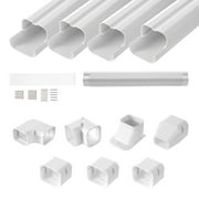 SKYSHALO 3" W 15.8Ft Line Set Cover Kit For Mini Split/Central Air Conditioner PVC