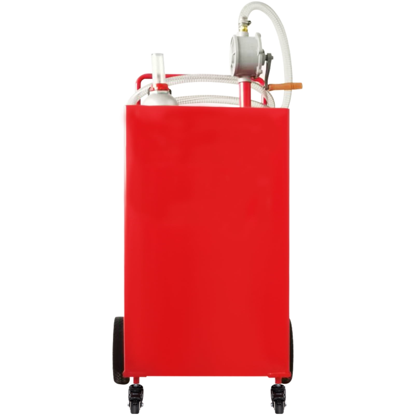 SKYSHALO 30 Gallon Fuel Caddy 4 Wheels & Gas Storage Tank , with Manuel Transfer Pump, Gasoline Diesel Fuel Container For Cars Sansujyuku sansujyuku.com