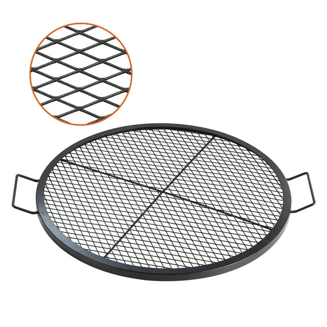 SKYSHALO 30 Inch Round Cooking Grate XMarks HeavyDuty Steel Fire Pit