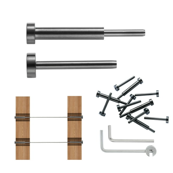 KFFKFF 30 Pack Invisible Cable Railing kit T316 Stainless Steel 1/8" Stud End