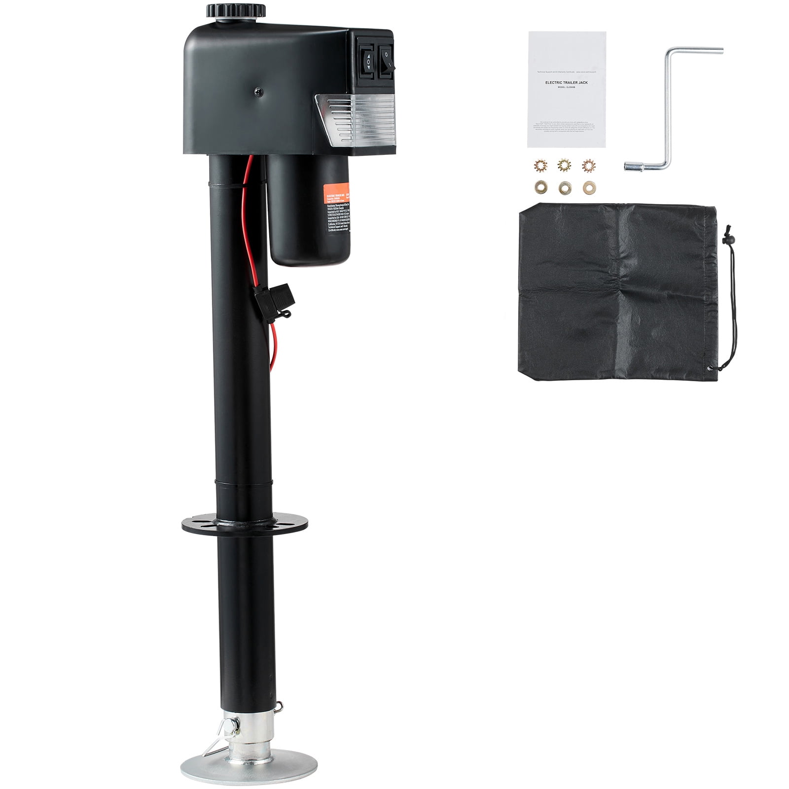 KFFKFF 3500lbs Electric Power Tongue Jack for RV Trailer \u0026 Camper w/waterproof cover
