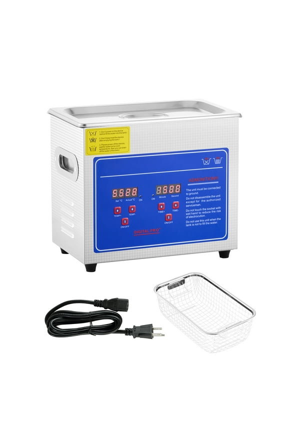 3L Ultrasonic Cleaning Machine 120W Ultrasonic Cleaning Machine Ultrasonic Parts Cleaner Stainless Steel Professional Ultrasonic Cleaning Machine with Heater Timer