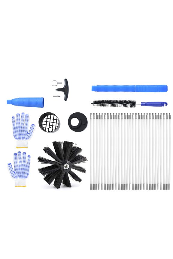 40 FT Dryer Vent Duct Cleaning Brush Kit w/ Rich Accessories Lint Remover