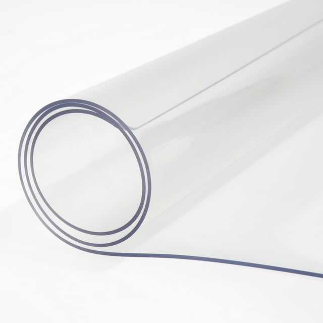 SKYSHALO 40x72in Clear Desk Cover Protector, 1.5mm Thick Plastic Clear