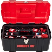 SKYSHALO 42-Piece Lockout Tagout Set, Comprehensive Electrical LOTO Safety Equipment with Padlocks, Various Lockouts, Hasps, Tags, Ties & Case for Eliminating Electrical Hazards in Industrial
