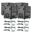thumbnail image 1 of KFFKFF 4Pcs Cold Spark Machine, 500W 6.6-13ft Firework Machine DMX512 Adjustable Smart Stage Effect Machine Safe Great Low Noise Smokeless for Stage DJ Disco,Black, 1 of 9