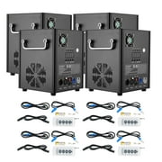 KFFKFF 4Pcs Cold Spark Machine, 500W 6.6-13ft Firework Machine DMX512 Adjustable Smart Stage Effect Machine Safe Great Low Noise Smokeless for Stage DJ Disco,Black