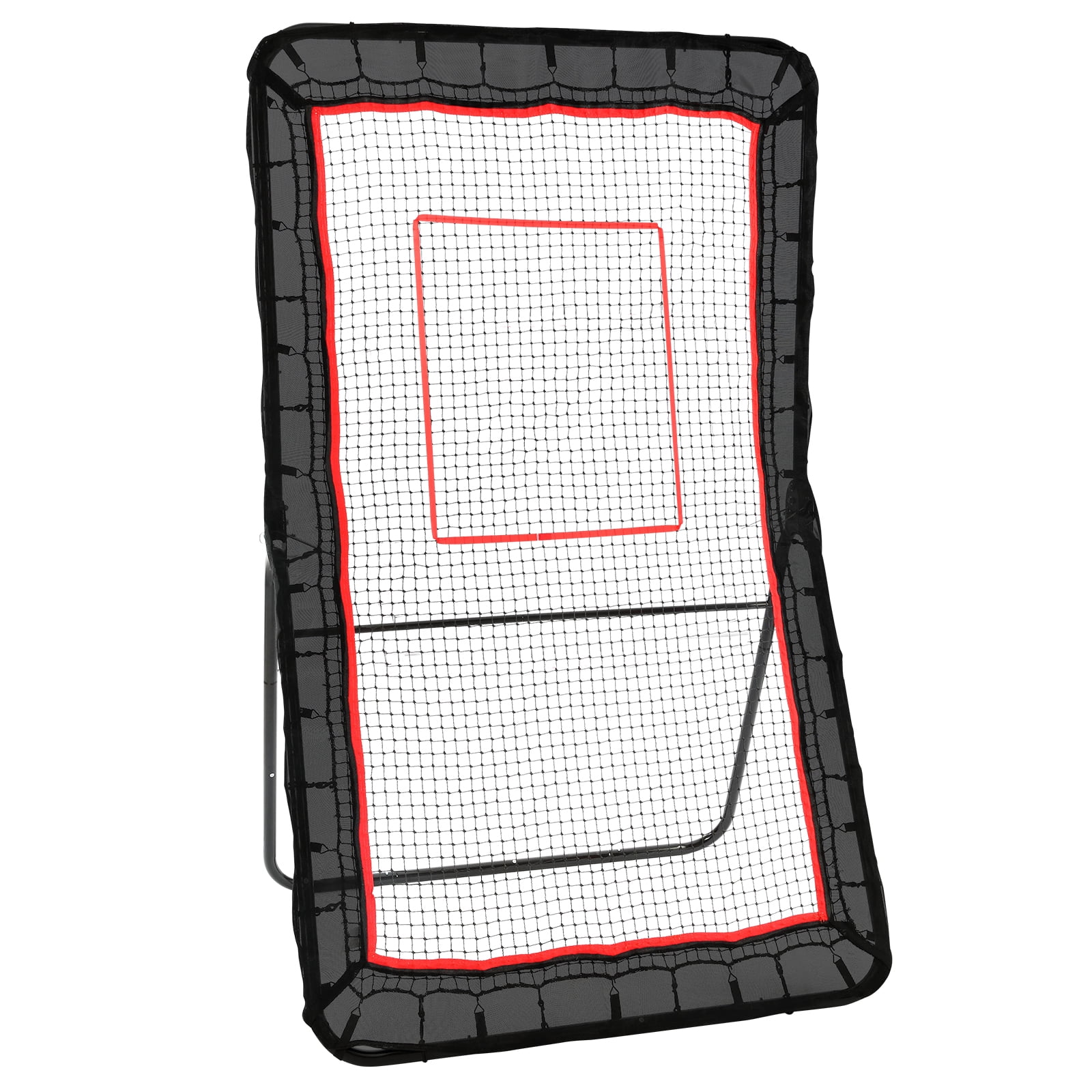 KFFKFF 4x7ft Lacrosse Baseball Rebounder Softball Bounce Pinchback Net Adjustable Angle Shooting