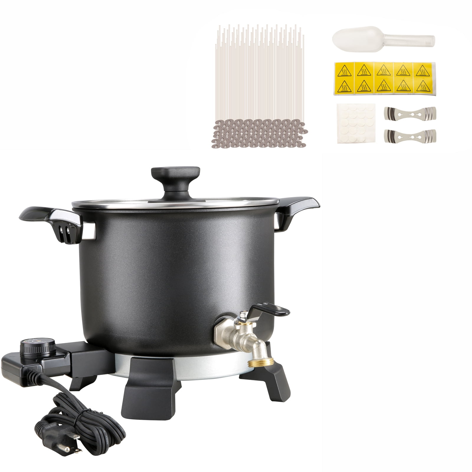 KFFKFF 5 Liter Wax Melter for Candle Making, Large Electric Wax Melting Pot Easy Pour Spout, 4-level Temperature Control, Easy Clean for Candle Soap Cream Beauty Bulk Production Business or Home