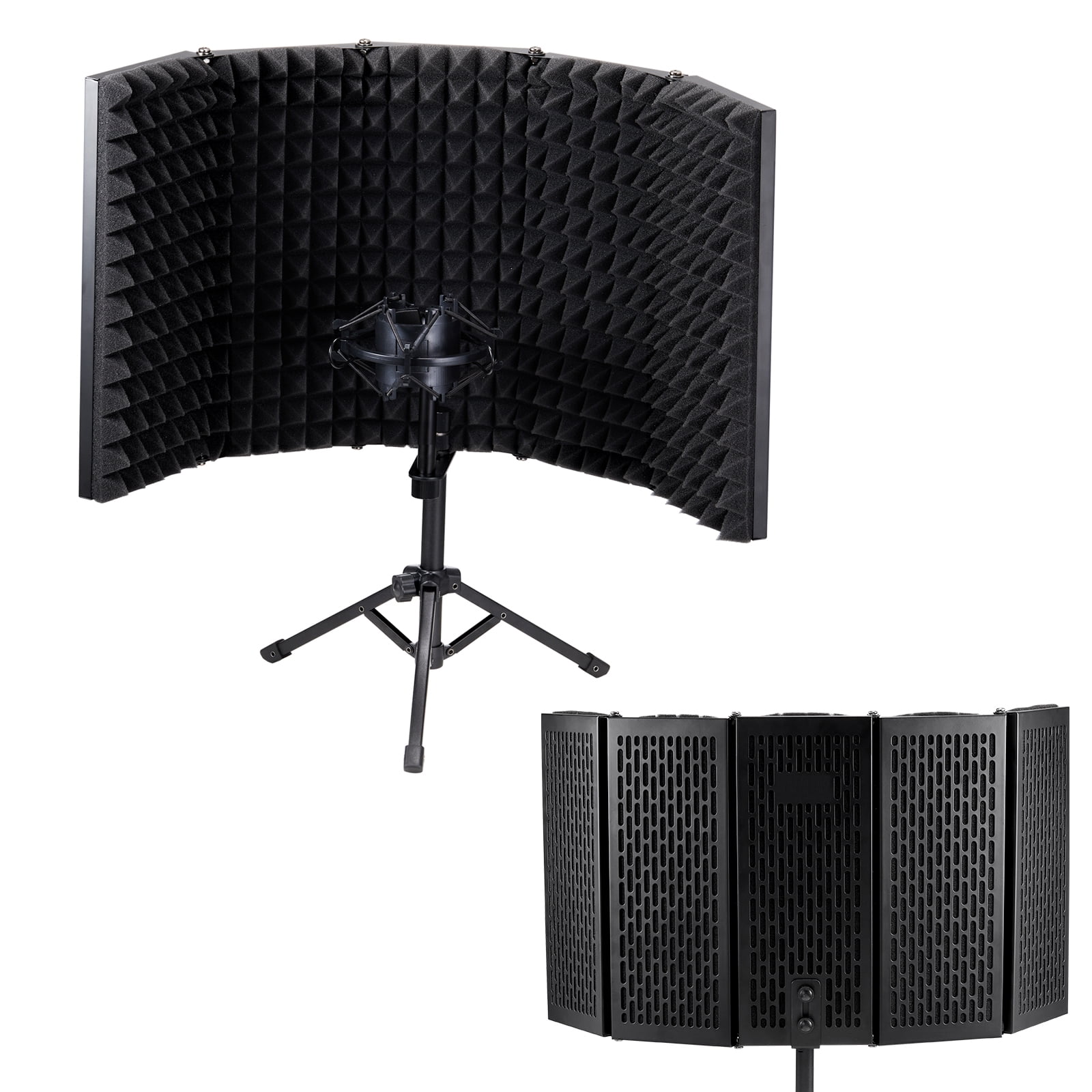 KFFKFF 5 Panel Microphone Isolation Cover Pop Filter Desktop