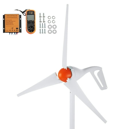 KFFKFF 500W Wind Energy Generator Kit with Wind Speed Meter, 12V, 3 Blades, MPPT Control & Direction Adjustment, Ideal for Residential, Agricultural, RV, Marine Use