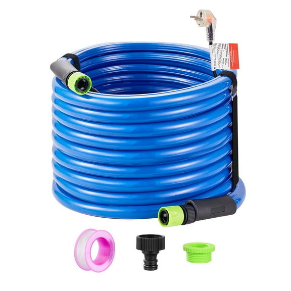 SKYSHALO 50ft RV Heated Hose, Prevents Freezing Down to -45°F, Self-Regulating, 5/8" Inner Diameter, Includes 3/4" GHT Adapter, Free from Lead and BPA