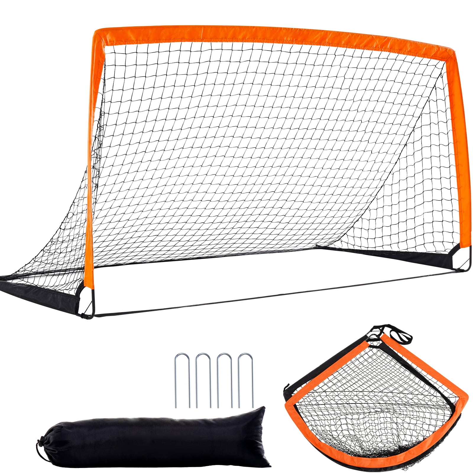 KFFKFF 6.5x3.25ft Portable Soccer Goal Pop Up Kids Soccer Net Backyard Training