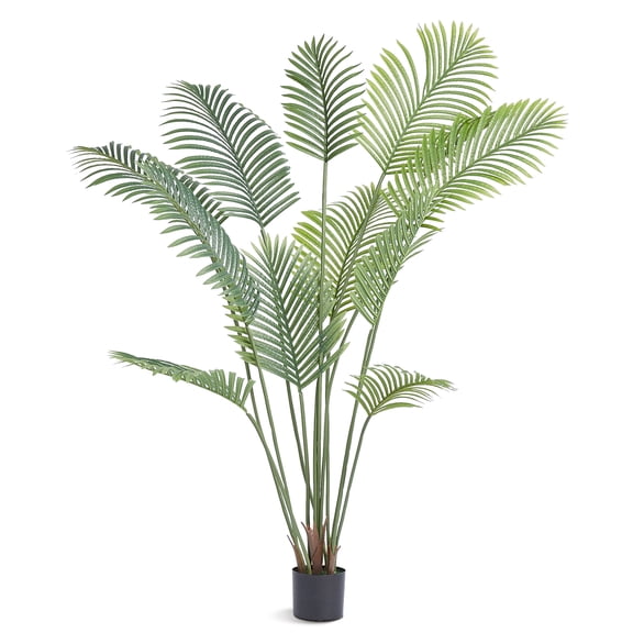 SKYSHALO 6 FT Artificial Areca Catechu Betel Nut Palm Tree Faux Lifelike Fake Plant