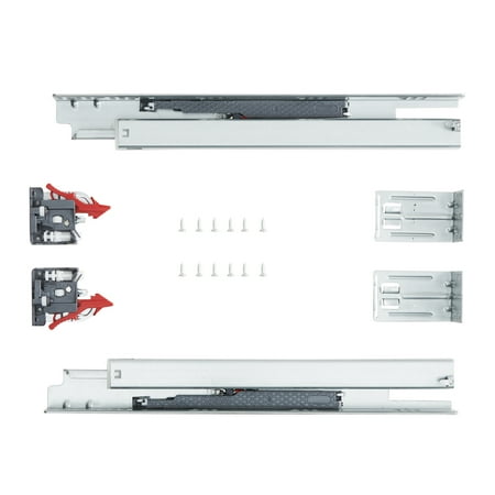 KFFKFF 6 Pairs 18” Soft-Close Drawer Slides Bottom Mount Full Extension 100 Lbs