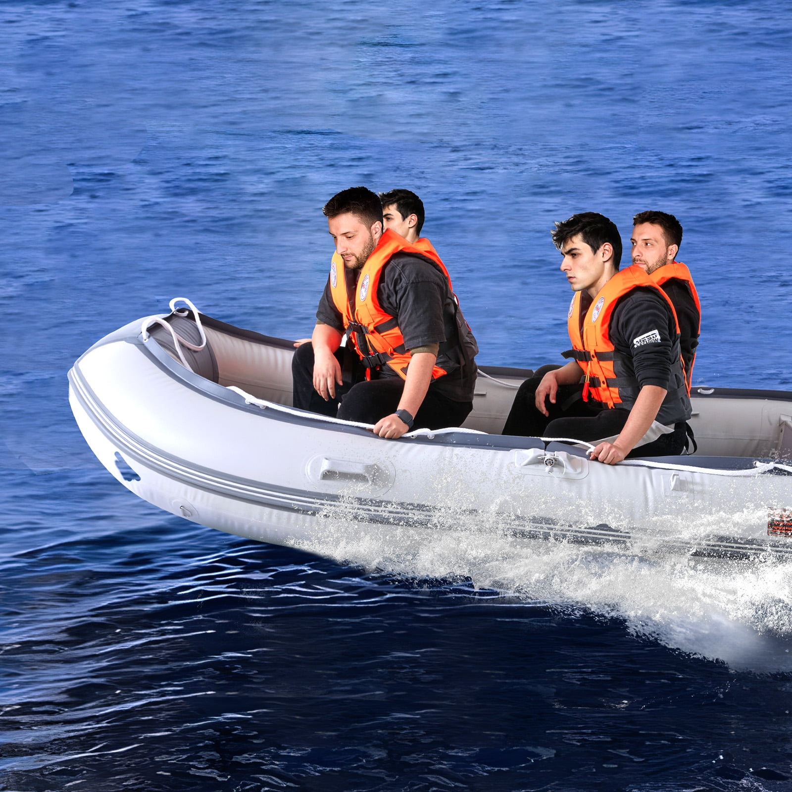 ALEKO BT320B Inflatable Boat with Aluminum Floor 4 Prs Fishing