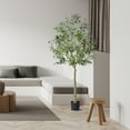 thumbnail image 1 of SKYSHALO 6 ft Olive Tree Artificial Trees in Green Moss Pot, 1 of 9
