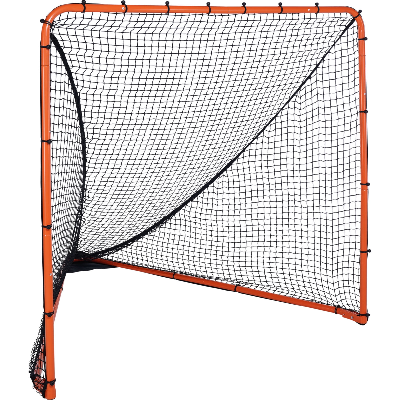 SKYSHALO 6'x6' Lacrosse Goal Net Folding Backyard Lacrosse Training Equipment Steel Frame Training Net, Quick & Easy Setup for Youth Adult Training