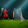 SKYSHALO 6'x6' Lacrosse Goal Net ,Steel Frame Backyard Lacrosse