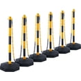 thumbnail image 1 of KFFKFF 6PCs Traffic Delineator Post Cones with Fillable Base 8FT Chain Adjustable, 1 of 8