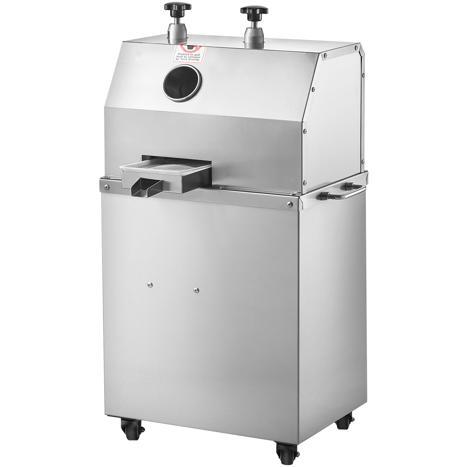 KFFKFF 750W Electric Sugar Cane Juicer 661LBS/H Output 3 Rollers 2.4" Large Inlet