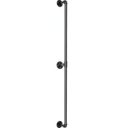 SKYSHALO 7FT Staircase Handrail, Pipe Stair Handrail, Industrial Pipe Handrail with Wall Mount Support, 440LBS Load Capacity Carbon Steel Pipe Handrail, Round Corner Wall Handrailings for Indoor