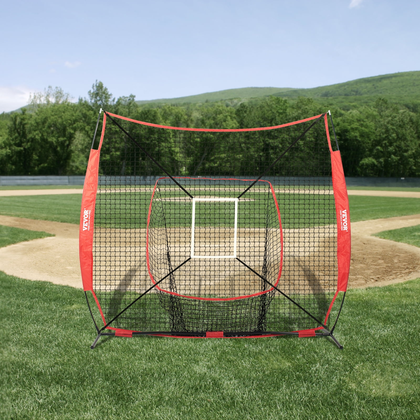 SKYSHALO 7x7 ft Baseball Softball Practice Net Hitting Batting Training