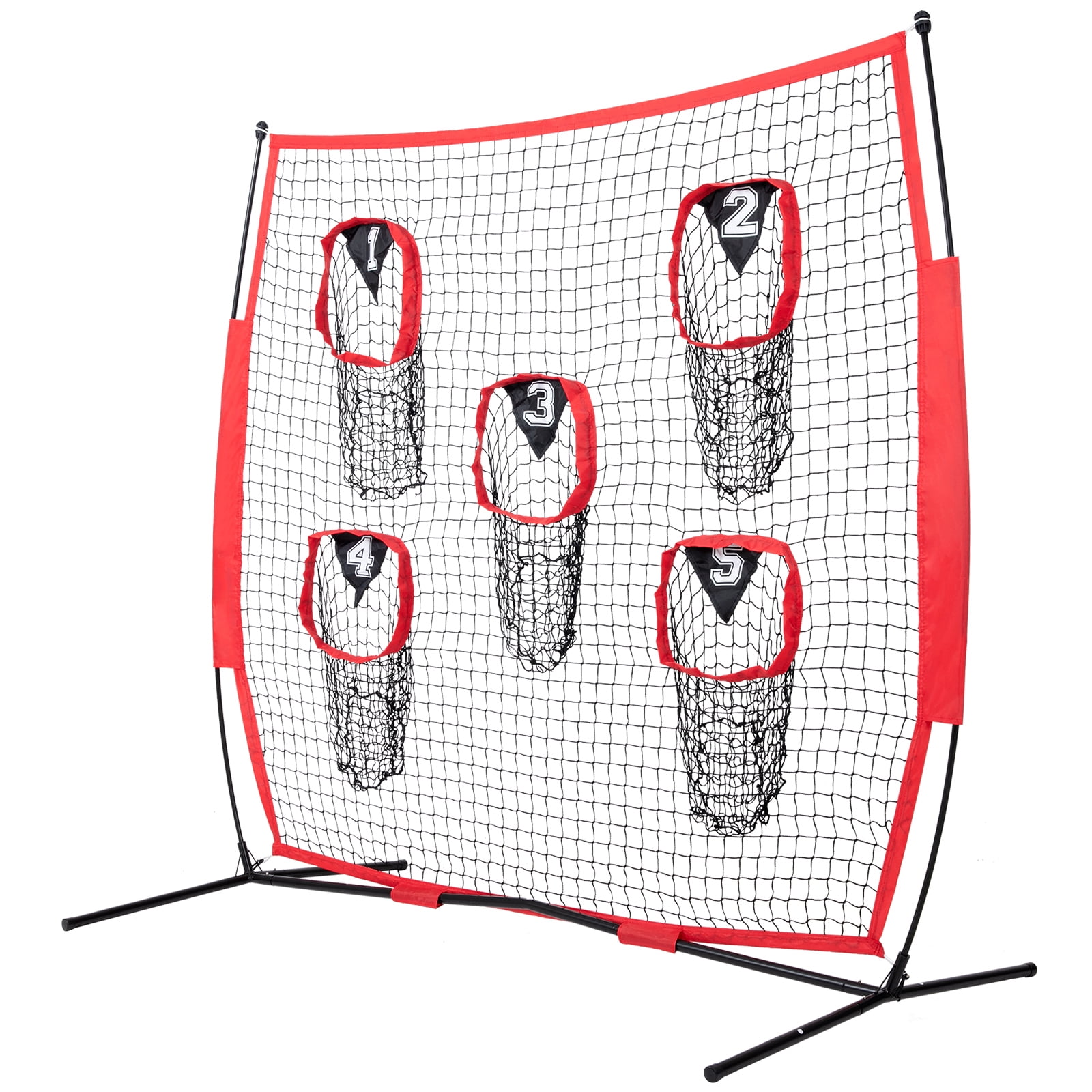 SKYSHALO 8x8 ft Football Trainer Throwing Net Portable Practice Net