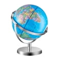 thumbnail image 1 of KFFKFF 9 inch Illuminated Globe with Stand, LED Night Light, 720° Rotate World Globe for Home, School, Classroom, 1 of 9