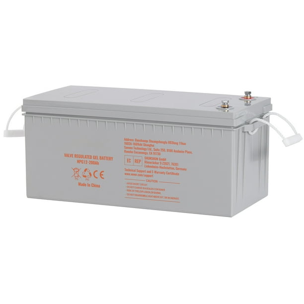 SKYSHALO AGM Marine Battery, 12V 200 AH, Suitable for RV Solar Marine