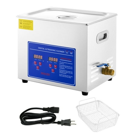 SKYSHALO Advanced Ultrasonic Cleaning Device, 9.5 Liter Capacity Digital Timing & Heating Durable Stainless Steel Construction 40kHz Frequency for Efficient Cleaning