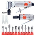 thumbnail image 1 of SKYSHALO Air Die Grinder Kit, Right Angle Grinder w/ Die Grinder Combo & 10PCS Single Cut Carbide Burr Set, Lightweight, 1 of 9
