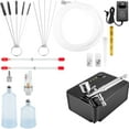 thumbnail image 1 of KFFKFF Airbrush Kit, Portable Airbrush Set with Compressor, Airbrushing System Kit w/ Multi-purpose Dual-action Gravity Feed Airbrushes, Art Nail Cookie Tattoo Makeup, 1 of 9