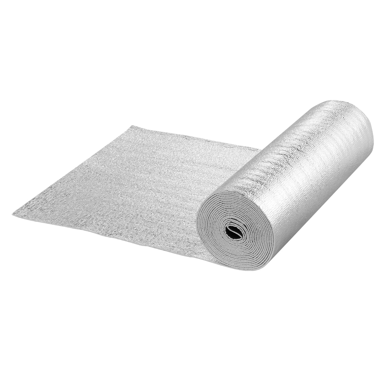 SKYSHALO Aluminum-Fabric Heat Insulation Roll, Dual-Layer, 6.5 Mil, 48x250 ft, PE Aluminum Foil Radiant Barrier, Suitable for Windows, RVs, Roofs