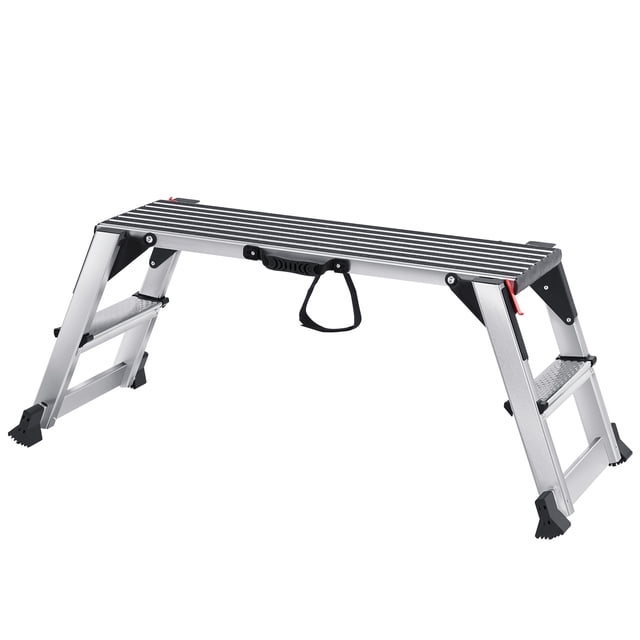 Bench Work Ladder KFFKFF Aluminum Folding Work Platform Drywall Ladder 660 lb Non-Slip ...