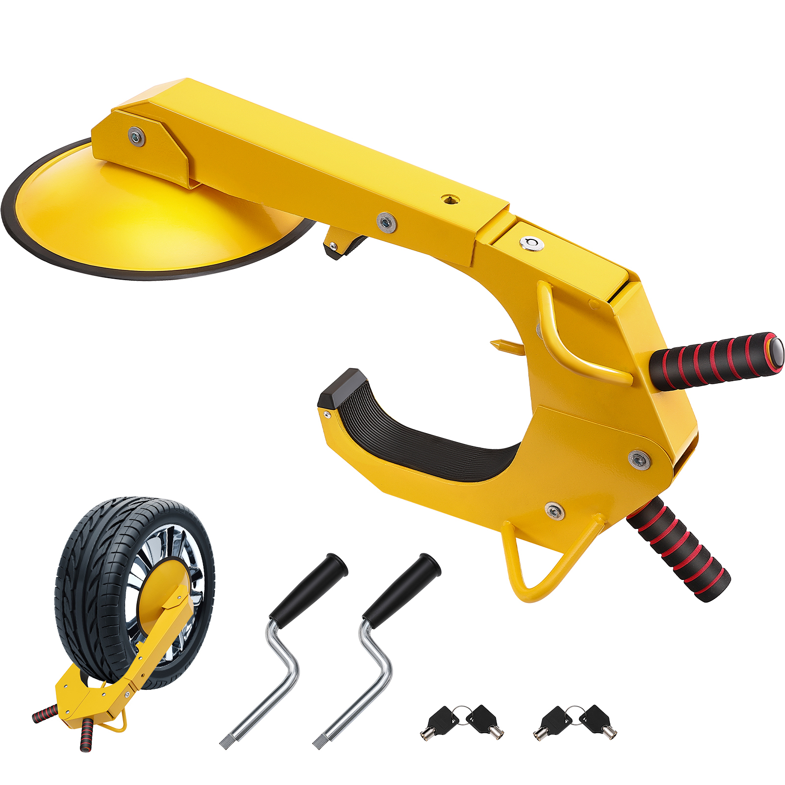 Wheel Lock Clamp, 2Pack Trailer Wheel Lock, HeavyDuty Anti Theft Tire