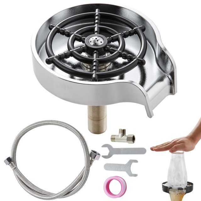 SKYSHALO Automatic Faucet Glass Flusher Stainlesssteel Metal Bottle