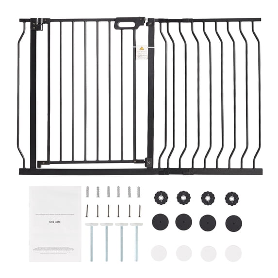 KFFKFF Baby Gate Safety Stair Gate Dog Bar Doorway 29.5"-48.4" Width 30" Height