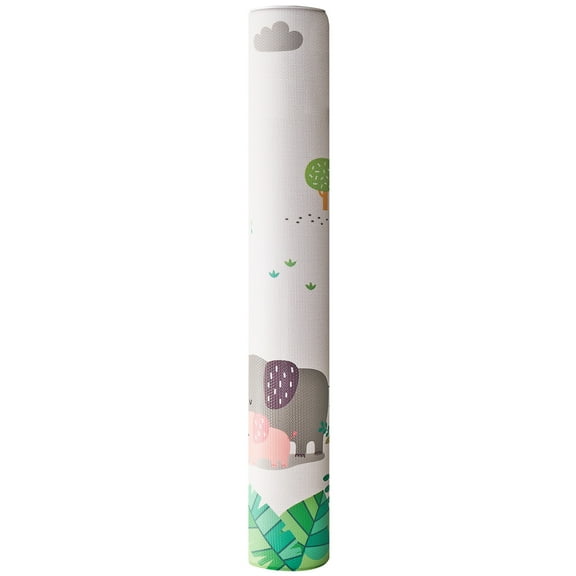 KFFKFF Baby Play Area, 55"x82" Crawling Space, Secure Non-Slip Unified Soft Padded Playmat, Easily Rolled Dual-Side Mat, Water-Resistant Play Surface for Infant Toddler Child, For Play & Tummy Time
