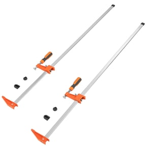 KFFKFF Bar Clamps for Woodworking, 2 PCS 36" Clamp/Spreader, Quick-Change Steel F Clamp with 2.5" Throat Depth & 600 lbs Load Limit, Cast Iron and Carbon Steel, Wood Clamps for Woodworking