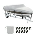 thumbnail image 1 of KFFKFF Boat Cover 600D Waterproof 14-16 ft Boat Cover V-Hull Tri-Hull Runabout, 1 of 9
