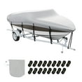 thumbnail image 1 of KFFKFF Boat Cover 600D Waterproof 23-24 ft Boat Cover V-Hull Tri-Hull Runabout, 1 of 9
