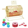 thumbnail image 1 of KFFKFF Brass Plated Raffle Drum Lottery Spinner with Wooden Handle, 1 of 8
