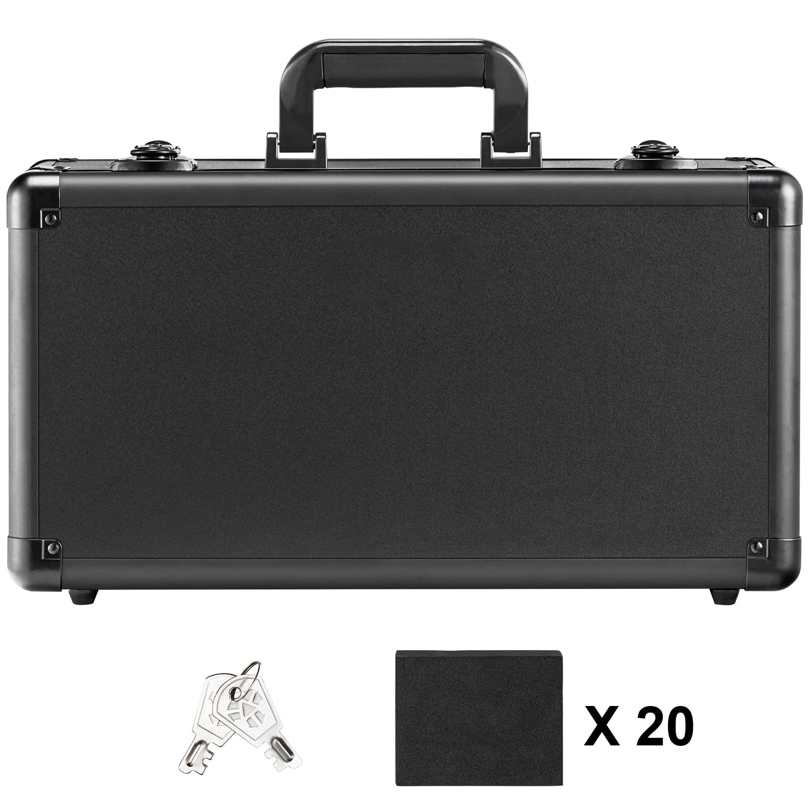 KFFKFF Graded Card Organizer Box, Key-Locked, 4 Compartments, Foam