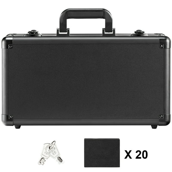 KFFKFF Graded Card Organizer Box, Key-Locked, 4 Compartments, Foam Inserts, Stores 96 PSA, 68 BGS, 76 SGC, 348 Top Loader, 999+ Ungraded Cards